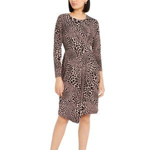Alfani Womens Dress XL Alfan Pink Black Leopard